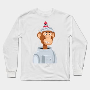 Monkey Space Rocket Long Sleeve T-Shirt